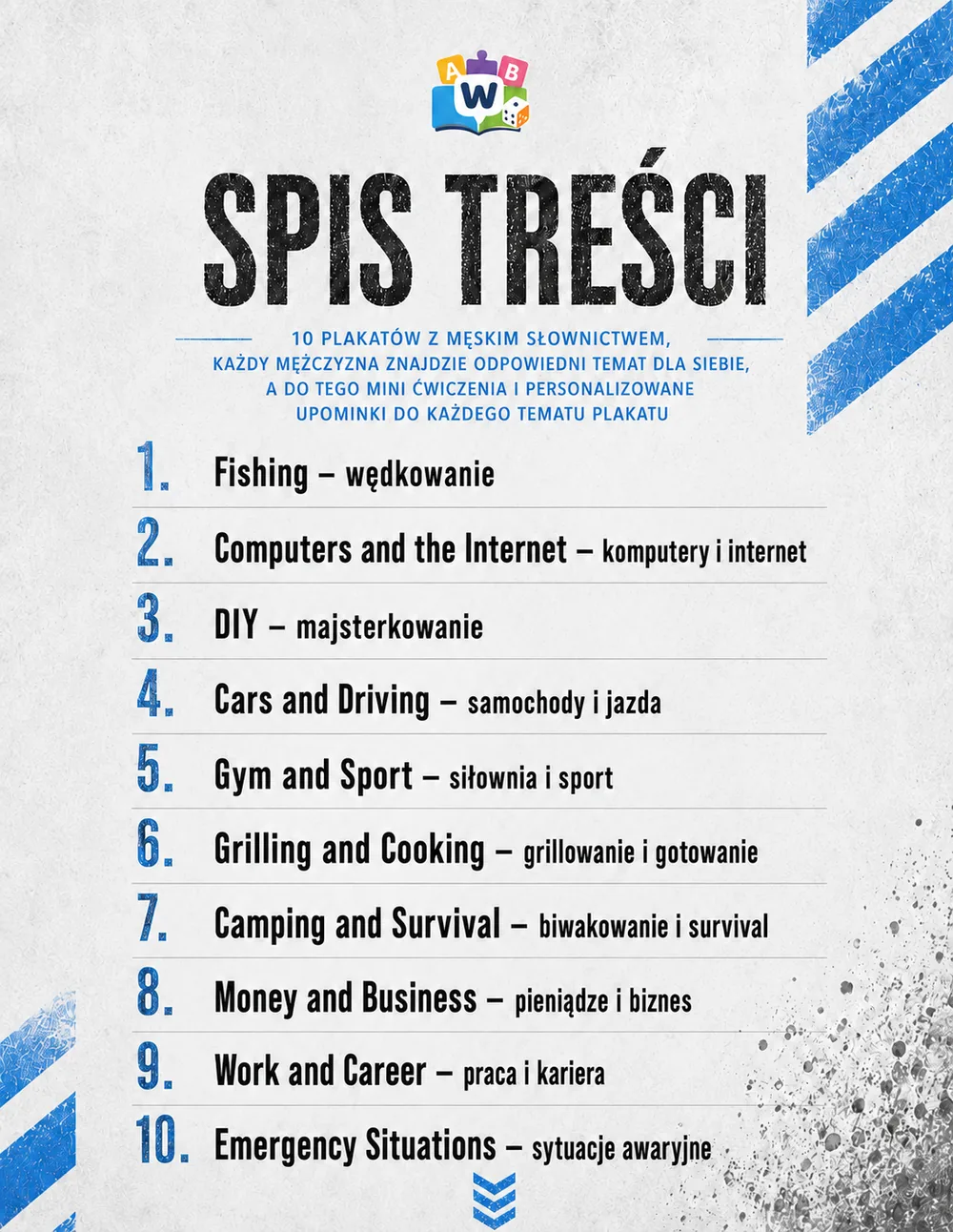 Męski Angielski — spis treści kursu WordPlay